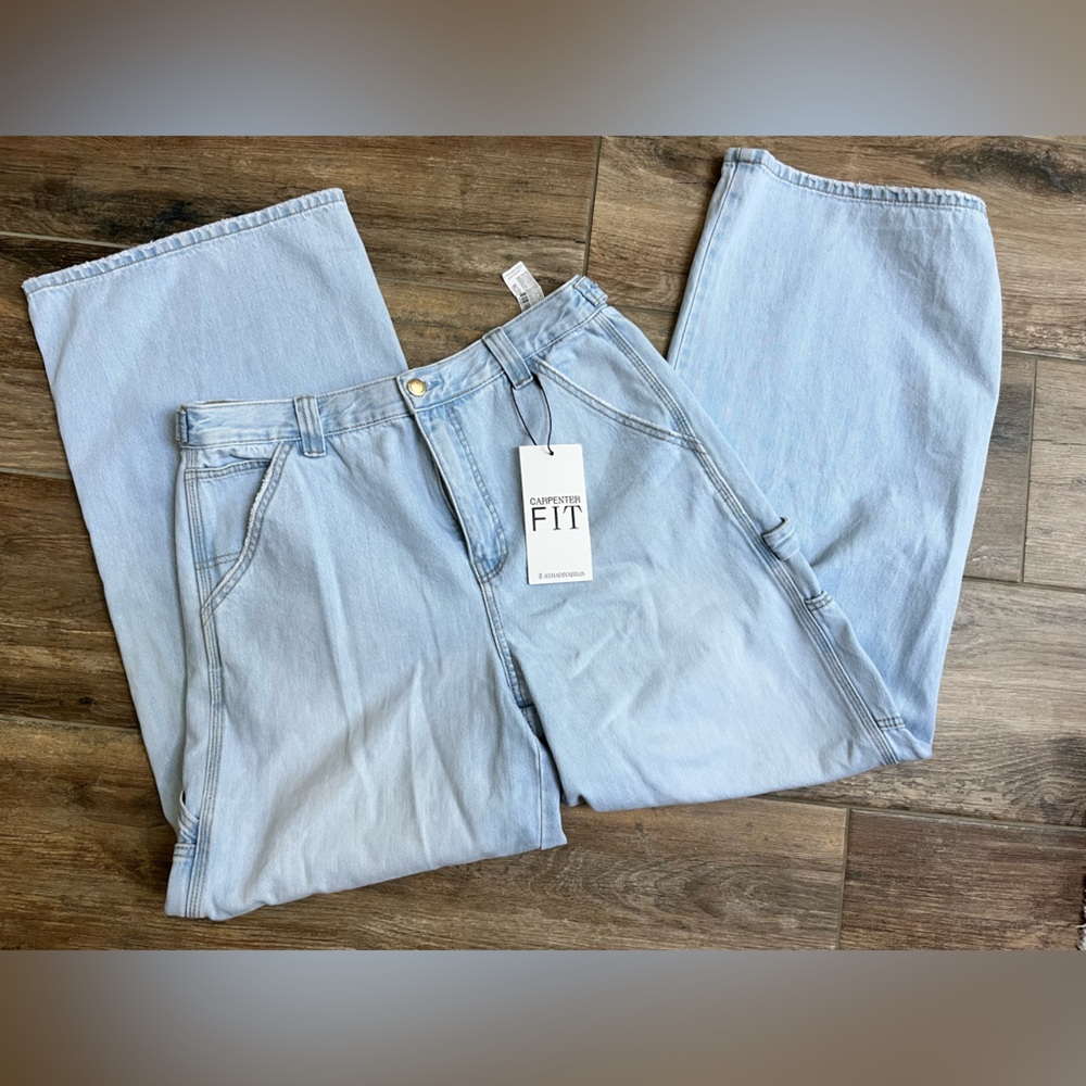Stradivarius Light Blue Carpenter Fit Jeans